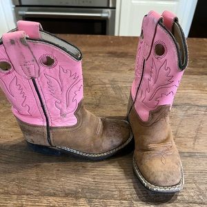 Pink Old West boots
